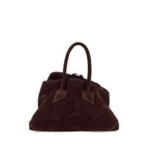 The Attico Women Chocolate Suede Mini La Passeggiata Handbag